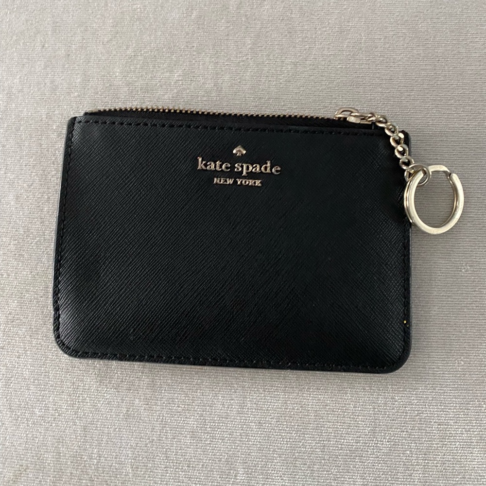 Kate Spade Black keychain card holder